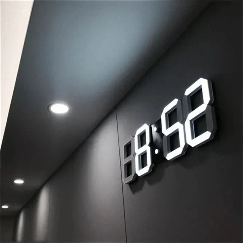 Maliben | Timeglow 3d Led Wall Clock – Digital Clock With Adjustable Lighting