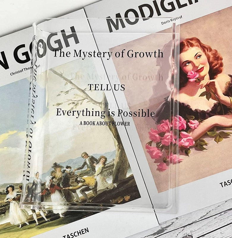 Maliben | Acrylic Book Vase – Modern Decorative Flower Holder