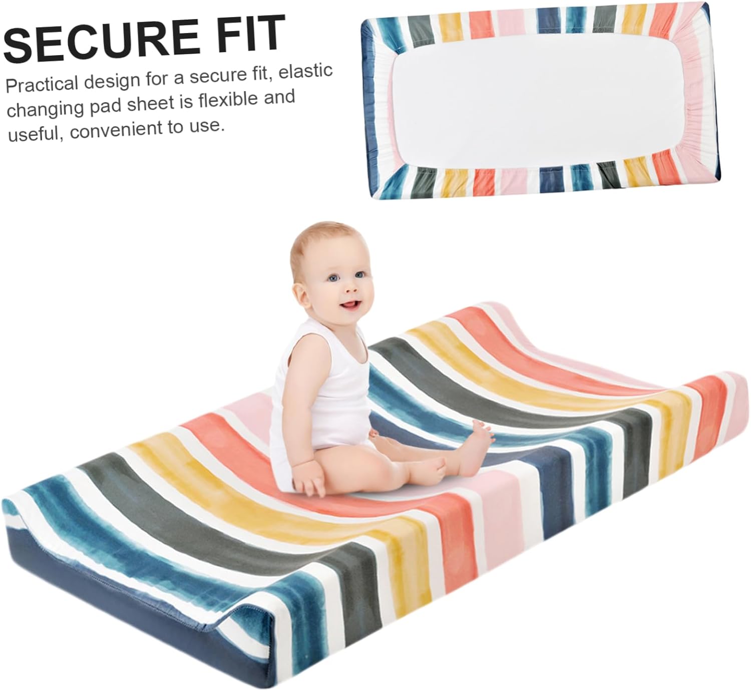 Maliben | Changing Mat Cover For Babies – Soft Fitted Cover For Changing Table
