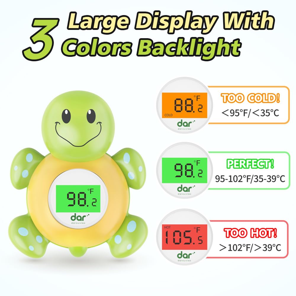Maliben | Aquaveilig Baby Bath Thermometer – Digital Display With 3 Colors And Temperature Warning