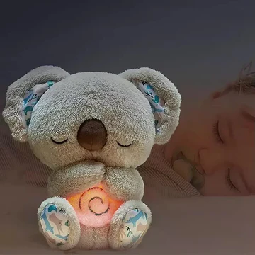 Maliben | Anxiety Relief Koala Plush Toy With Music, Lights And Rhythmic Breathing Motion