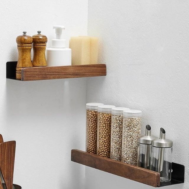 Maliben | Solid Wood Bathroom Organizer Shelves Without Drilling