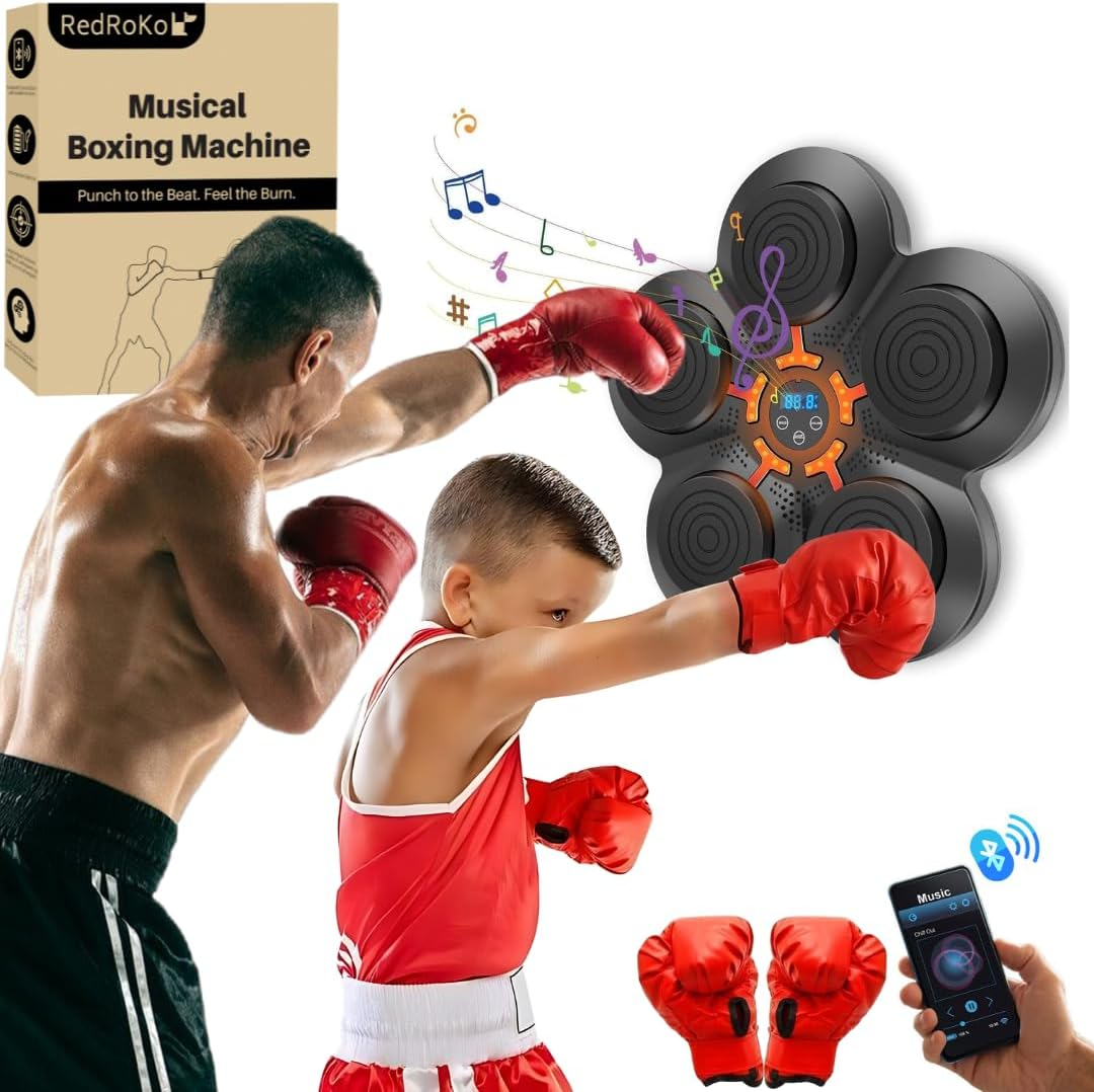 Maliben | Rhythmbox Wall Trainer – Smart Bluetooth Boxing Machine With Music & Led Reaction