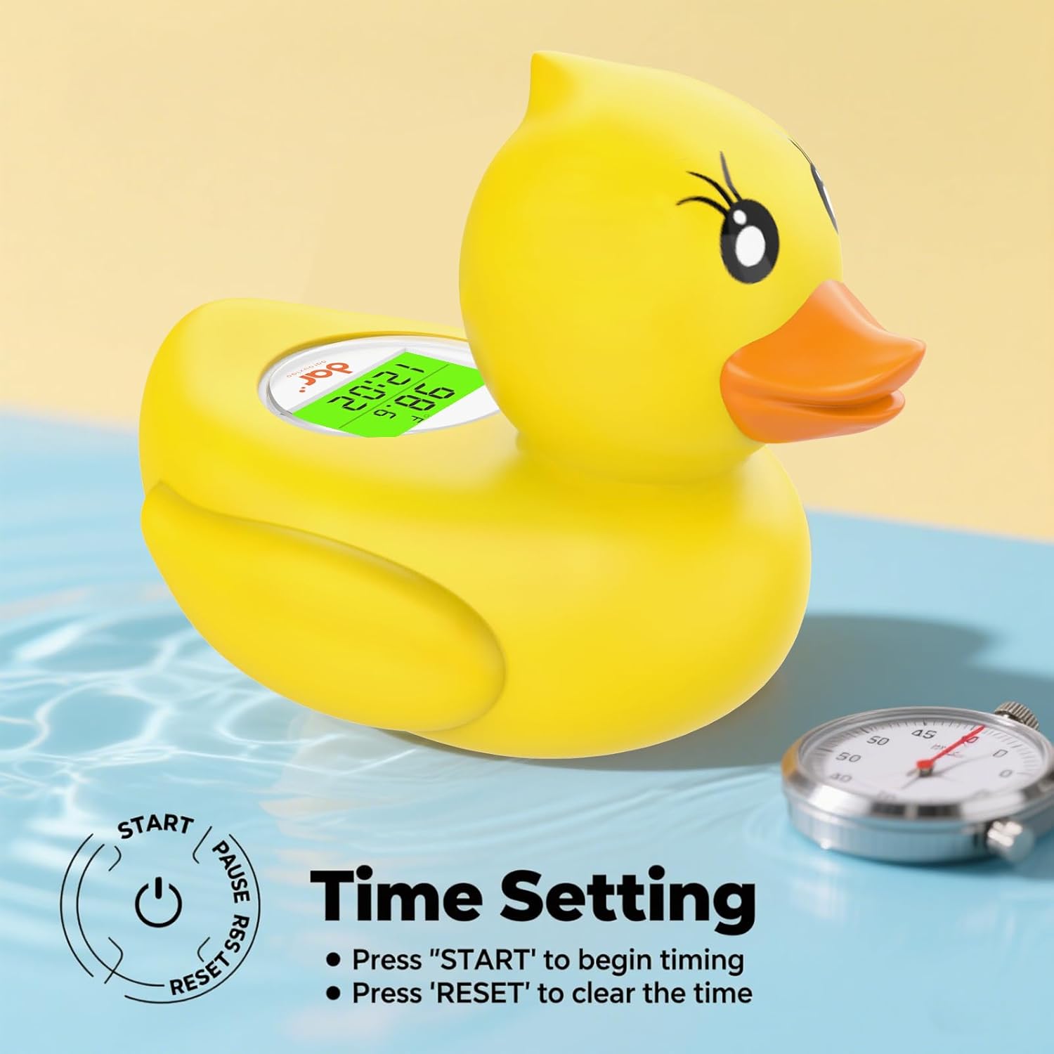 Maliben | Aquaveilig Baby Bath Thermometer – Digital Display With 3 Colors And Temperature Warning