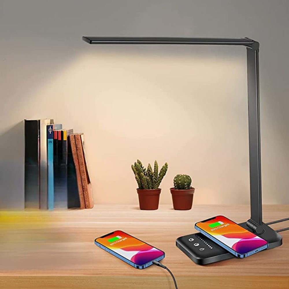 Maliben | Led Desk Lamp - Table Lamp With Usb Charging Port, 5 Light Settings And Brightness Levels