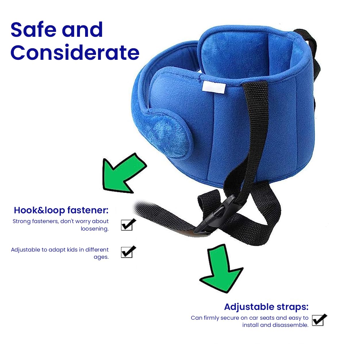 Maliben | ComFortable Children's Headrest for Car – Soft And Adjustable Travel Pillow