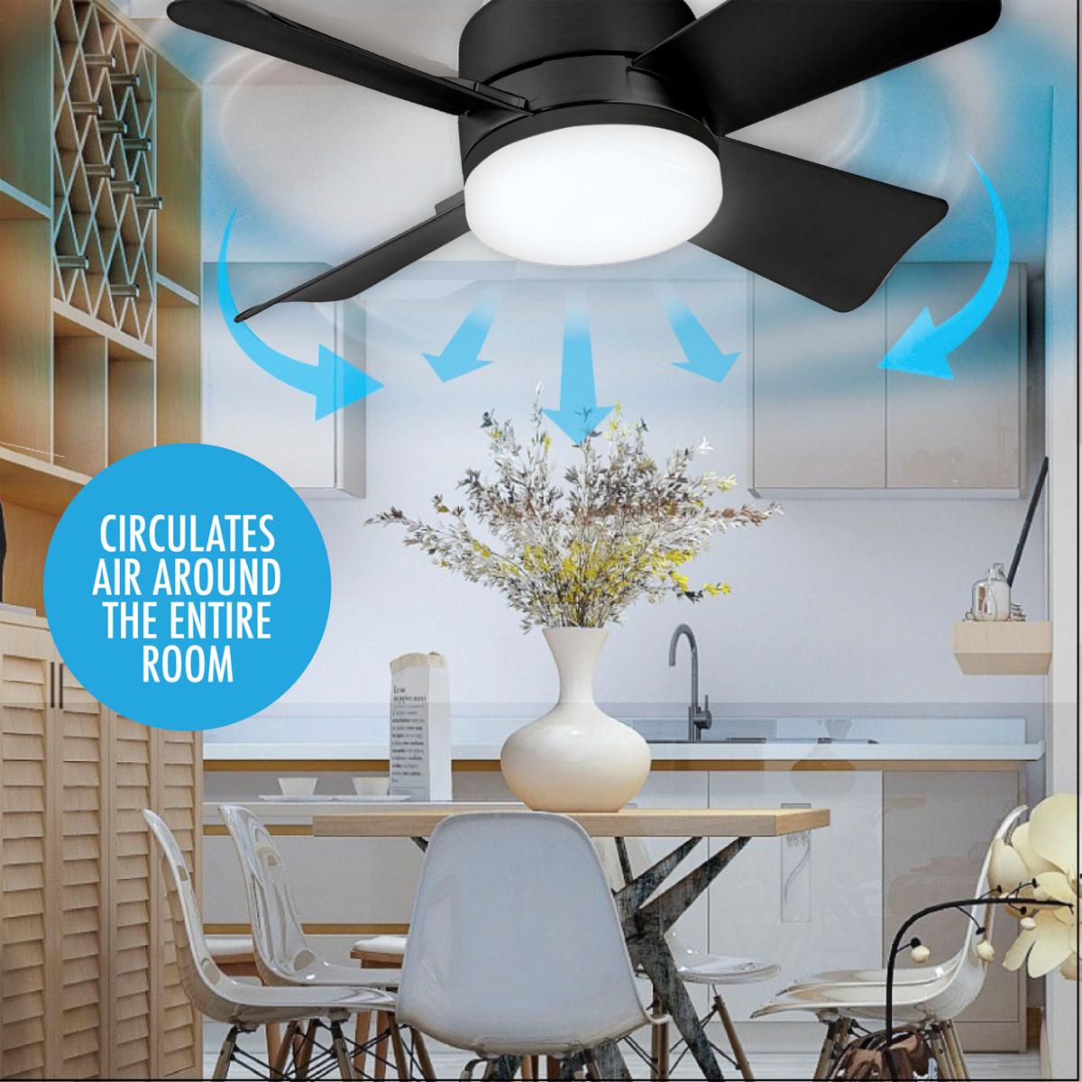 Maliben | 2-In-1 Portable Ceiling Fan & Light With Remote Control