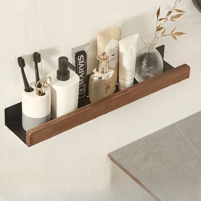 Maliben | Solid Wood Bathroom Organizer Shelves Without Drilling