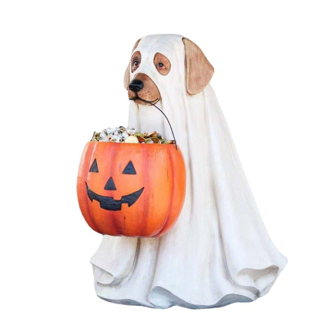 Maliben | Pumpkin Puppy Resin Garden Decor