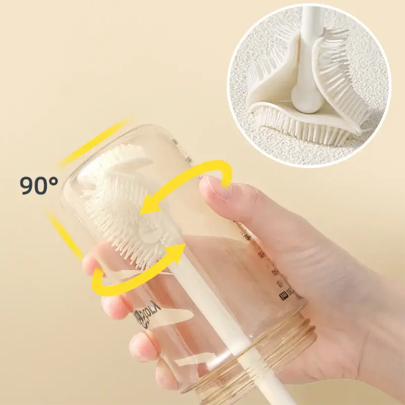 Maliben | All-Angle Bottle Brush — Experience Crystal-Clear Cleanliness That Makes Every Bottle Food-Safe! (4 Pieces)