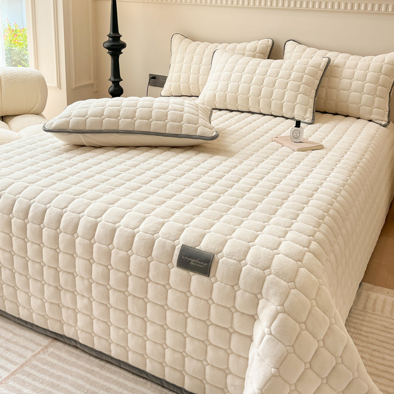 Maliben | Modern Soft Throw Blanket with Square Texture – Stylish Fluffy Bed & Sofa Cover