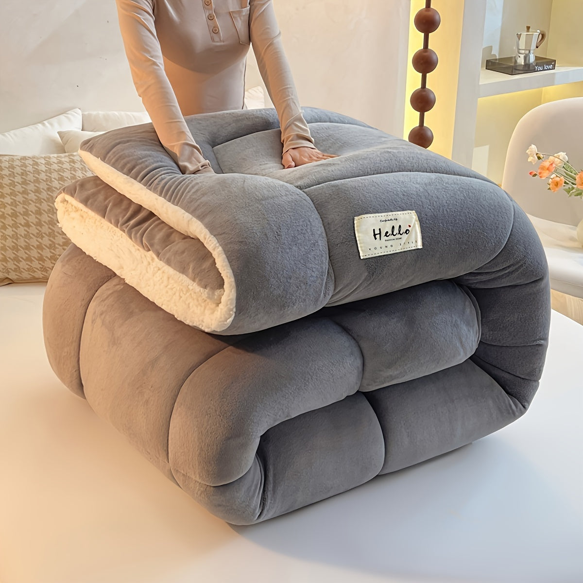 Maliben | Stylish Cabin Sherpa Fleece Duvet – Ultimate Comfort & Warmth