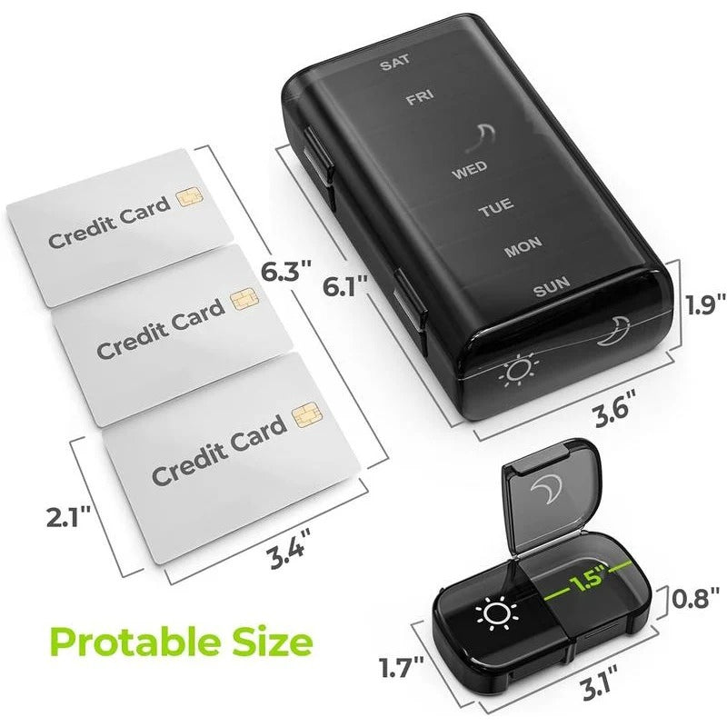 Maliben | Am Pm Weekly Pill Organizer – Travel-Friendly, Large Capacity & Bpa-Free