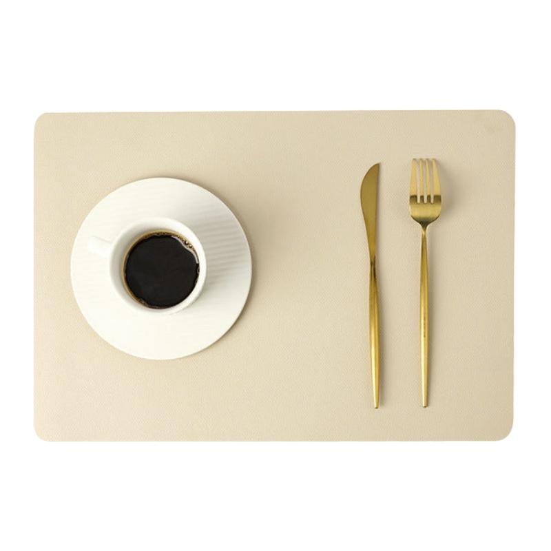 Maliben | Modern rectangular waterproof PU leather placemats