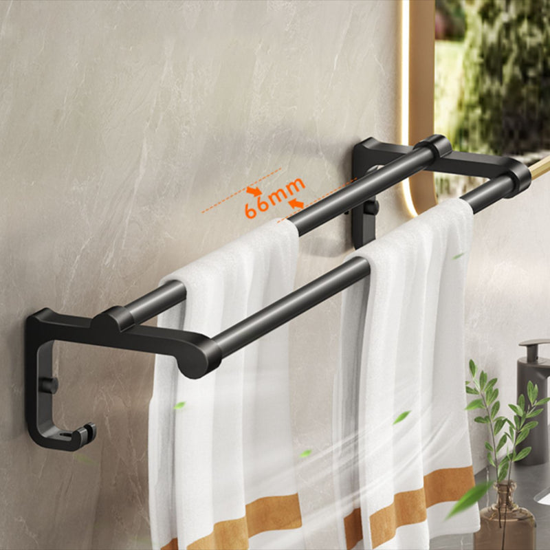Maliben | Modern Bathroom Set Matte Black Bathroom Shelf Towel Holder Bathroom Accessories Set