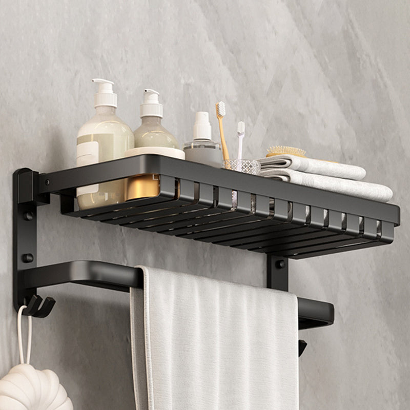 Maliben | Modern Bathroom Set Matte Black Bathroom Shelf Towel Holder Bathroom Accessories Set