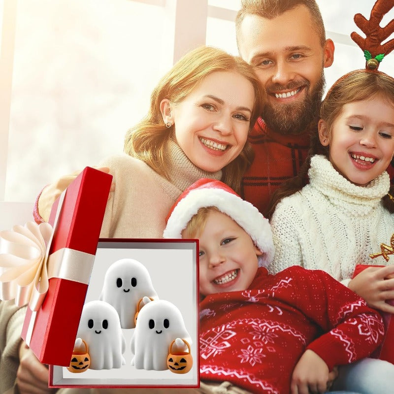 Maliben | Mini Halloween Ghost Night Light – Squishy Led Pumpkin Buddy