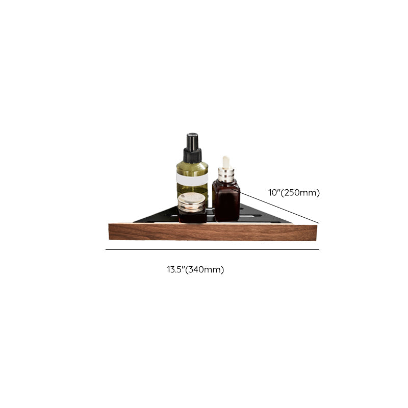Maliben | Wood And Aluminum Bath Accessory Set Black Bathroom Accessory Kit