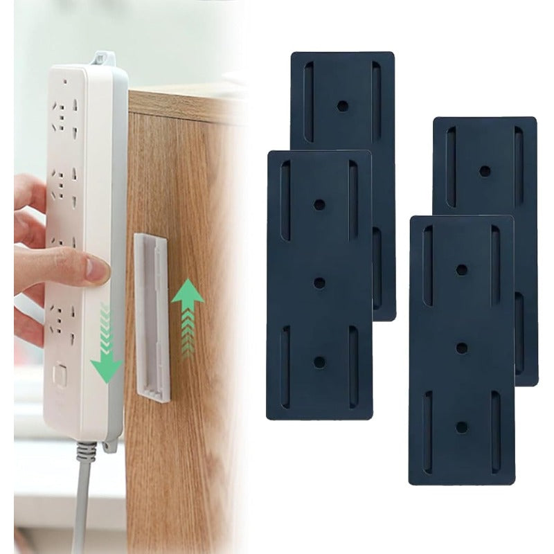 Maliben | Adhesive Power Strip Mounts | No-Drill Wall & Desk Organizer With Slide Rail