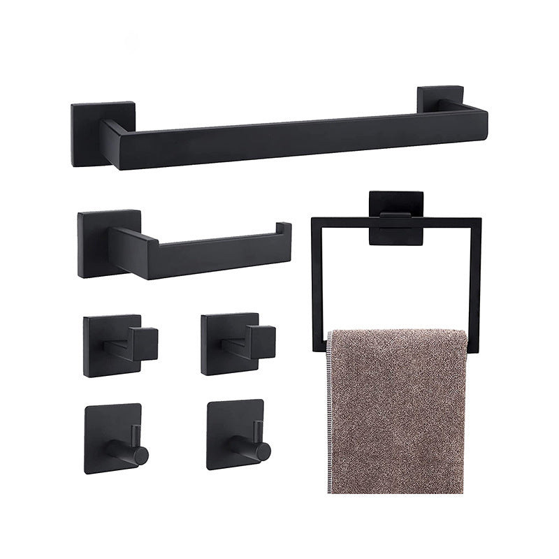 Maliben | 7-Piece Bathroom Accessory Set Made Of Stainless Steel With Paper Holder/Robe Hook/Towel Ring Bar