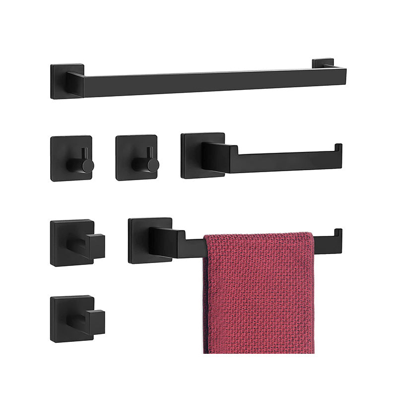 Maliben | 7-Piece Bathroom Accessory Set Made Of Stainless Steel With Paper Holder/Robe Hook/Towel Ring Bar