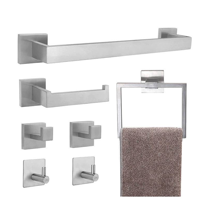 Maliben | 7-Piece Bathroom Accessory Set Made Of Stainless Steel With Paper Holder/Robe Hook/Towel Ring Bar