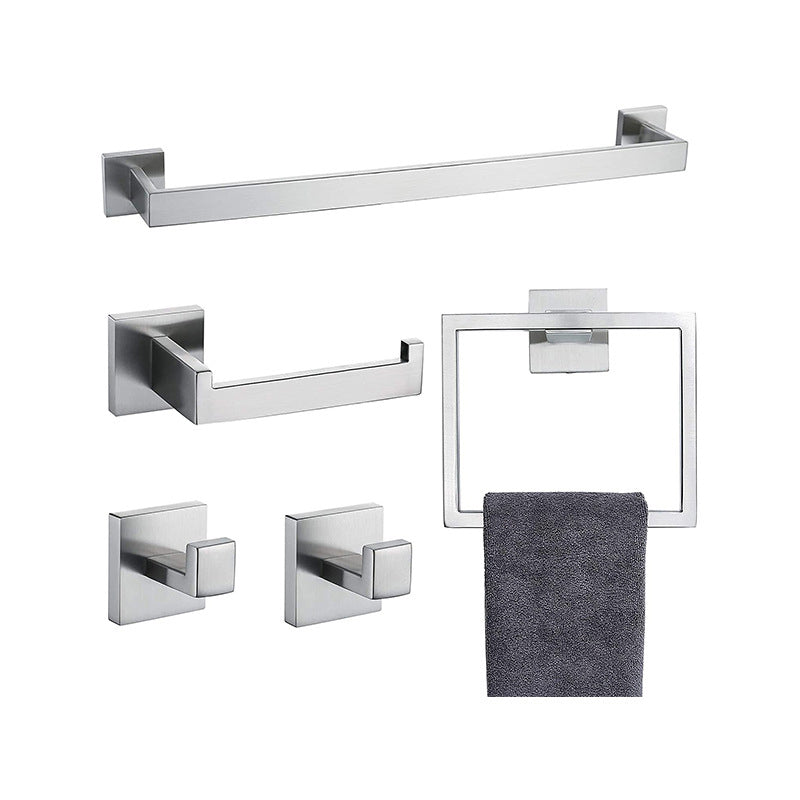 Maliben | 7-Piece Bathroom Accessory Set Made Of Stainless Steel With Paper Holder/Robe Hook/Towel Ring Bar