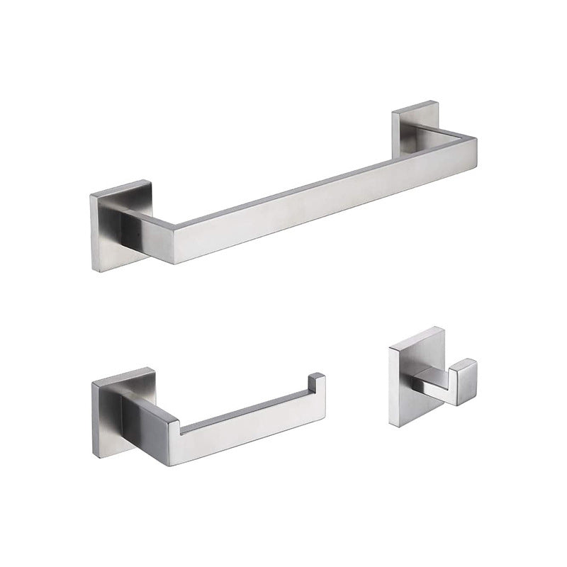 Maliben | 7-Piece Bathroom Accessory Set Made Of Stainless Steel With Paper Holder/Robe Hook/Towel Ring Bar