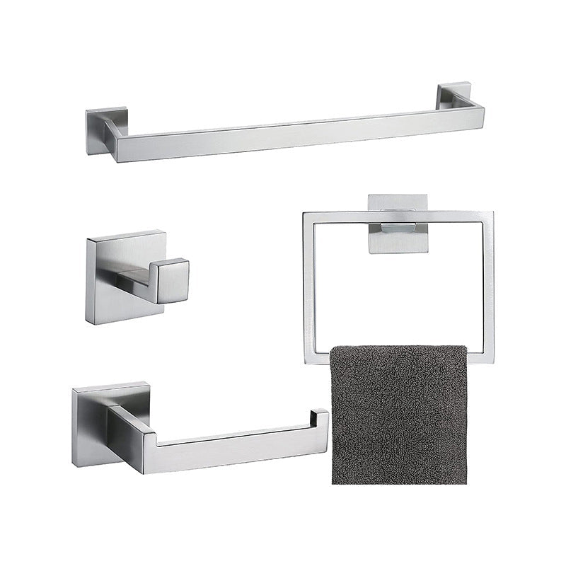 Maliben | 7-Piece Bathroom Accessory Set Made Of Stainless Steel With Paper Holder/Robe Hook/Towel Ring Bar