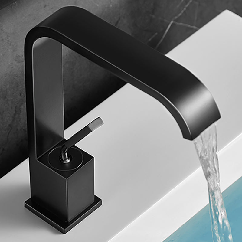 Maliben | Waterfall Spout Widespread Sink Faucet Modern Metal Widespread Sink Faucet