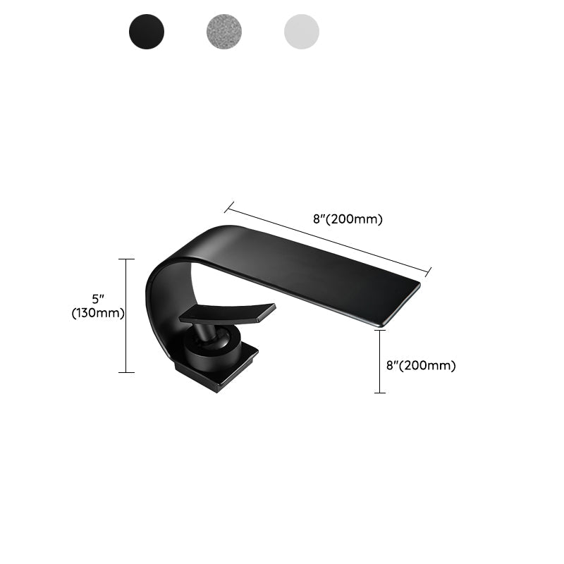 Maliben | Waterfall Spout Widespread Sink Faucet Modern Metal Widespread Sink Faucet
