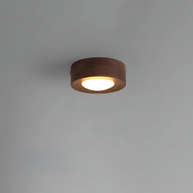 Maliben | | Walnut Ceiling Lamp With Led Spotlights