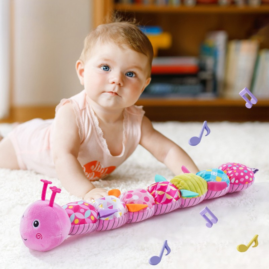 Maliben | Sensory Plush Rattle And Music Caterpillar