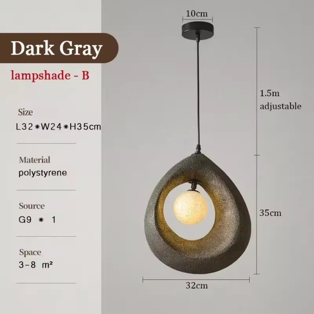 Maliben | Japanese Wabi Sabi Pendant Lamp With Minimalist Design