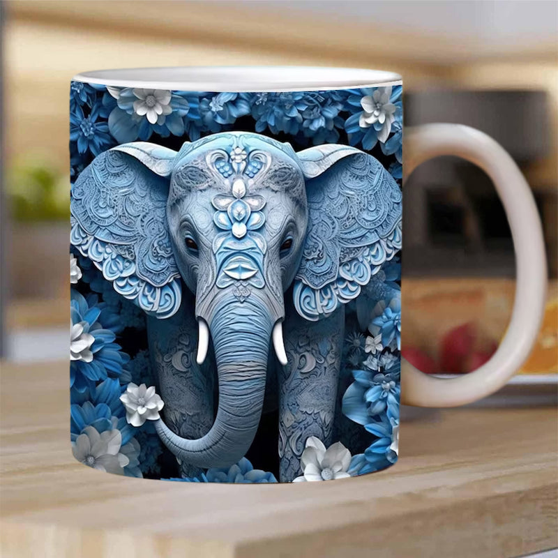 Maliben | 3D Elephant Flower Mug