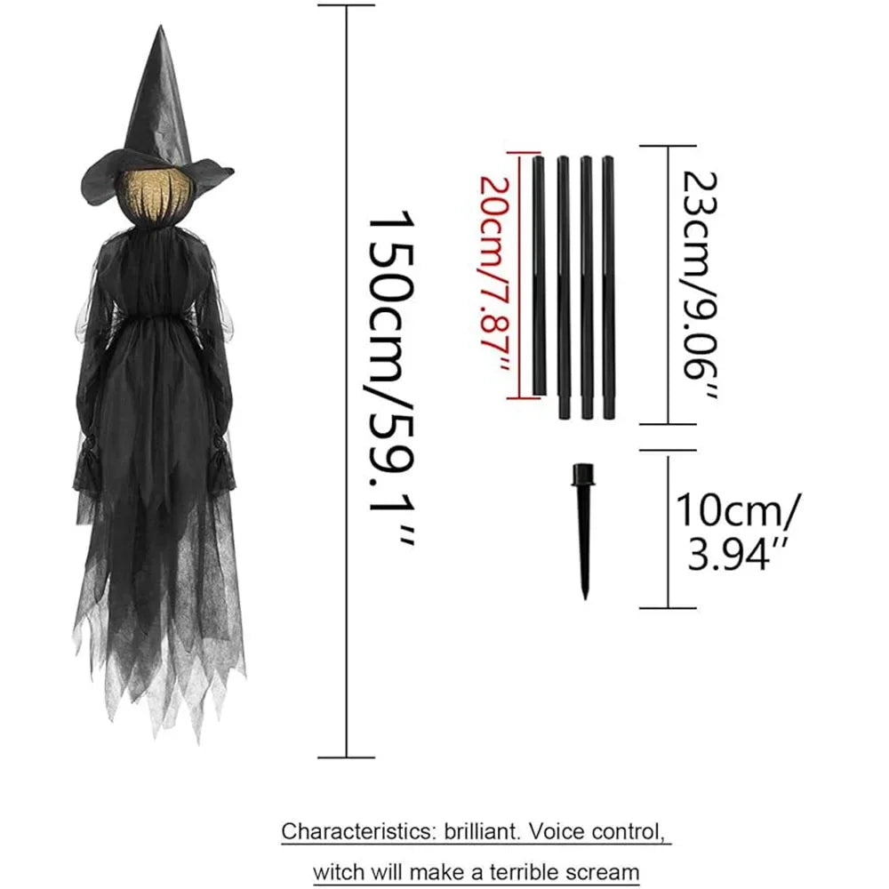Maliben | Glowing Hand-Holding Halloween Witch Decor