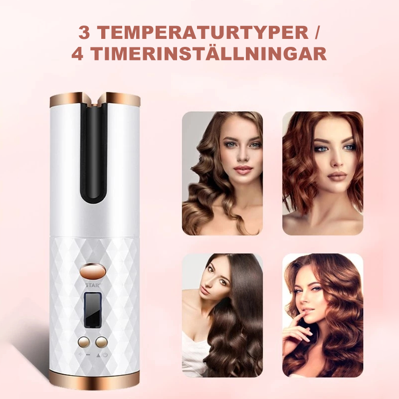 Maliben | Cordless automatic rotating curling iron