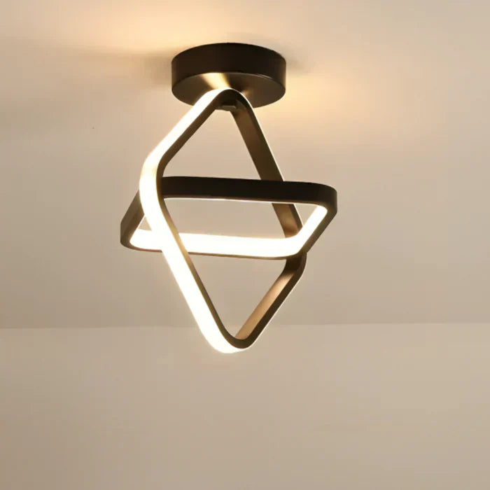Maliben | Modern Led Ceiling Lamp With Double Ring Design - Twilight Rings