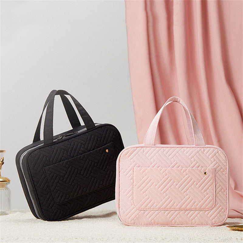 Maliben | Travelique Travel Cosmetic Organizer | Compact & Water-Repellent | With 4 Compartments & 360° Hook | For Women & Men