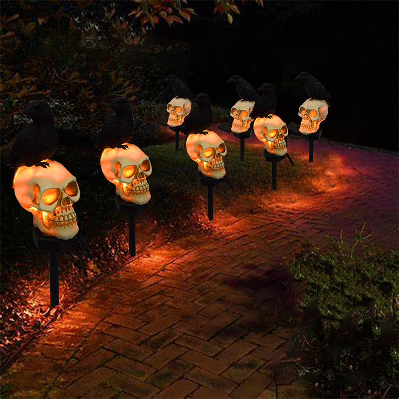 Maliben | Halloween Solar Skull Crow Decorative Lights