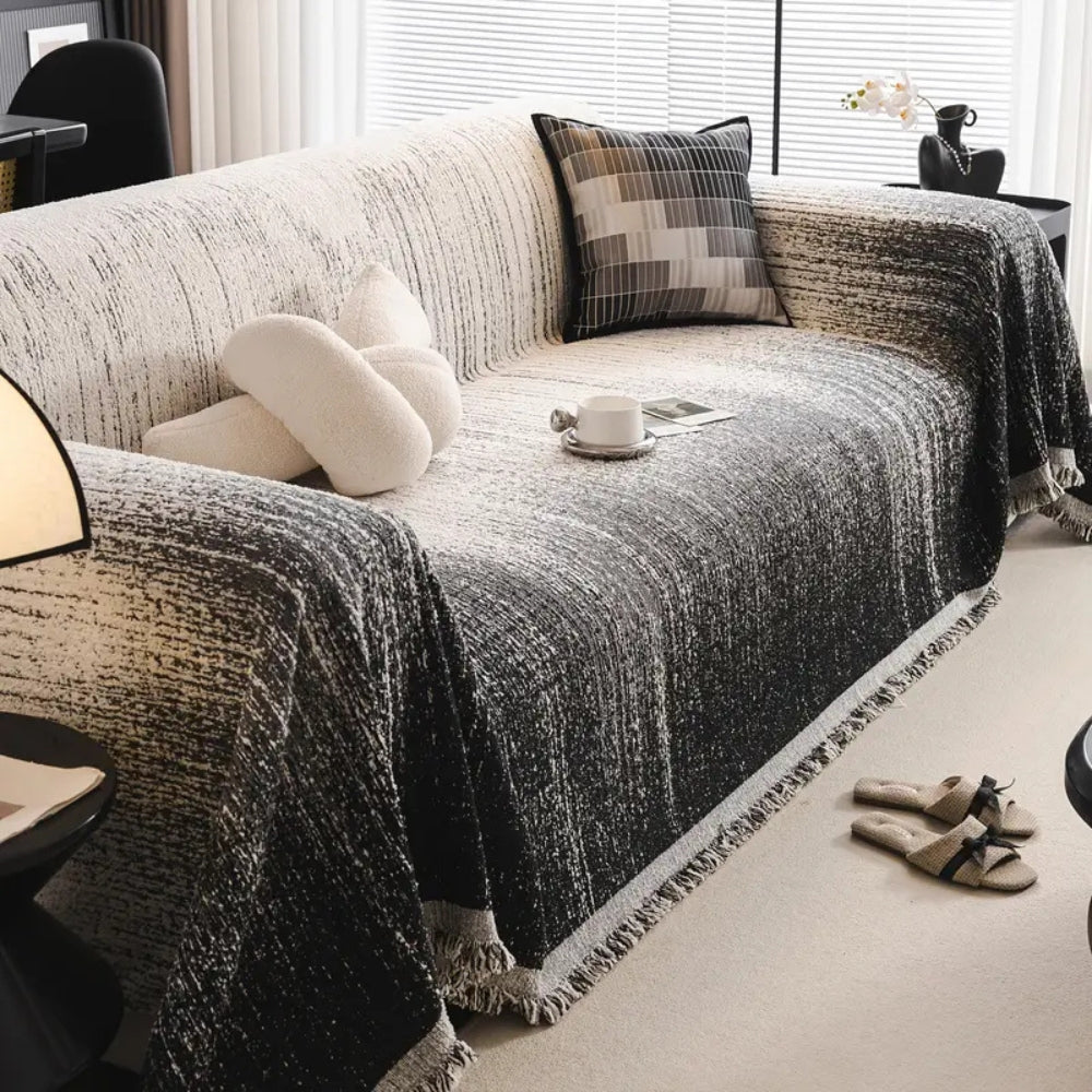 Maliben | Neutral Tone Chenille Sofa Cover