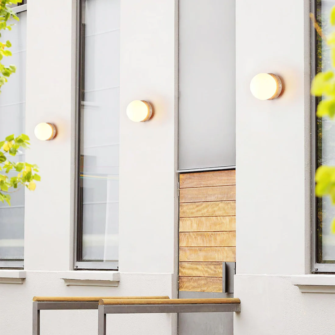 Maliben | Travertine Waterproof Outdoor Wall Lamp