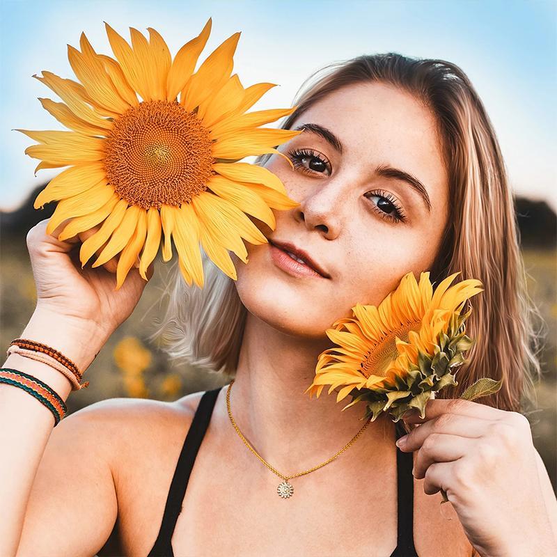 Maliben | Rotatable Sunflower Necklace