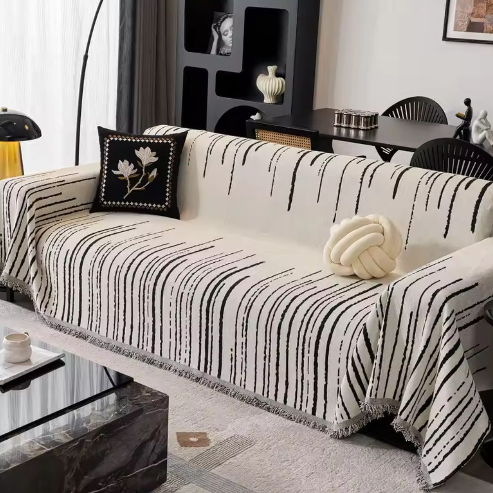 Maliben | Velour Cascade Sofa Cover