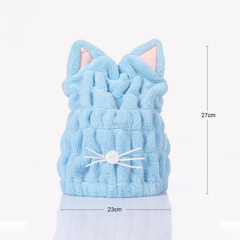 Maliben | Cute Cat Ears Hair-Drying Towel Bath Cap