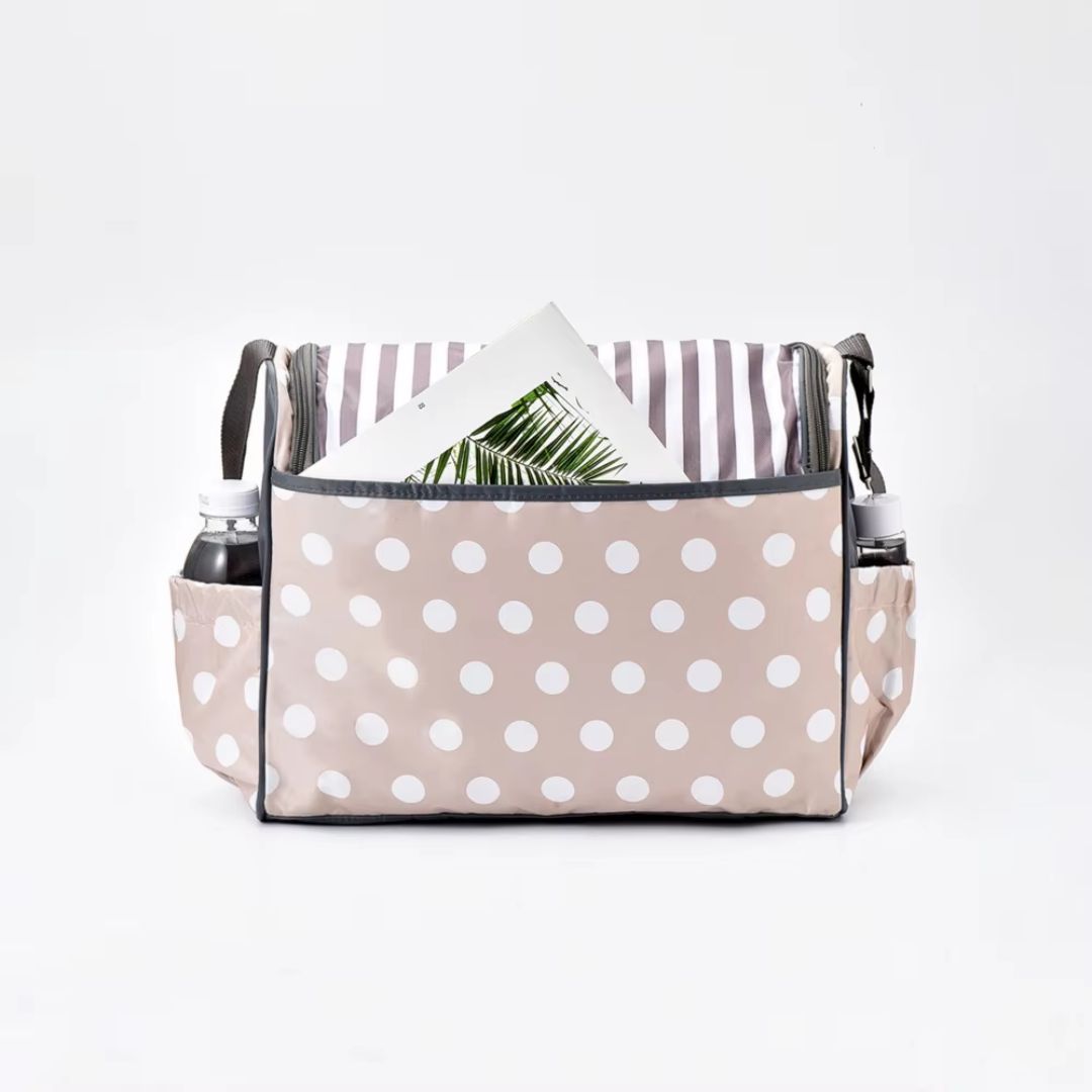 Maliben | Baby Changing Bag Blue With Changing Mat And Bottle Holder