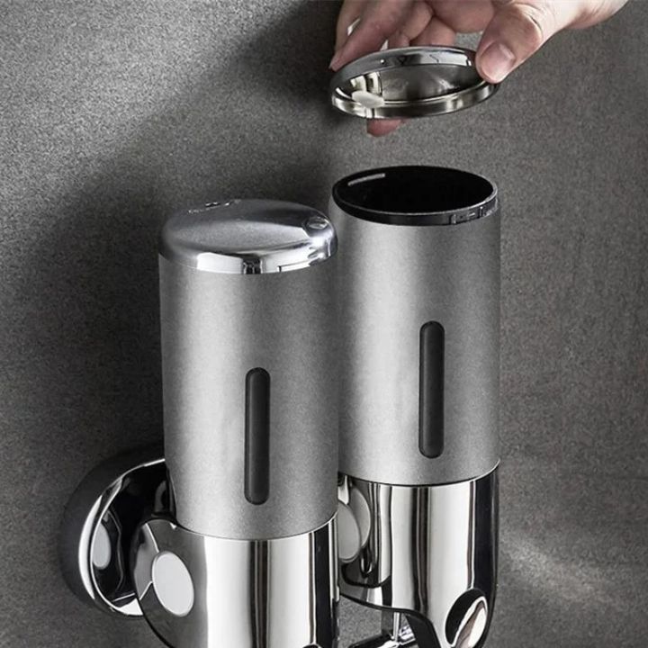 Maliben | Wall Mounted Soap Dispenser | Sudsstation Bathroom Organizer | Stainless Steel & Abs | 16.9 Fl Oz | Set Of 1–3