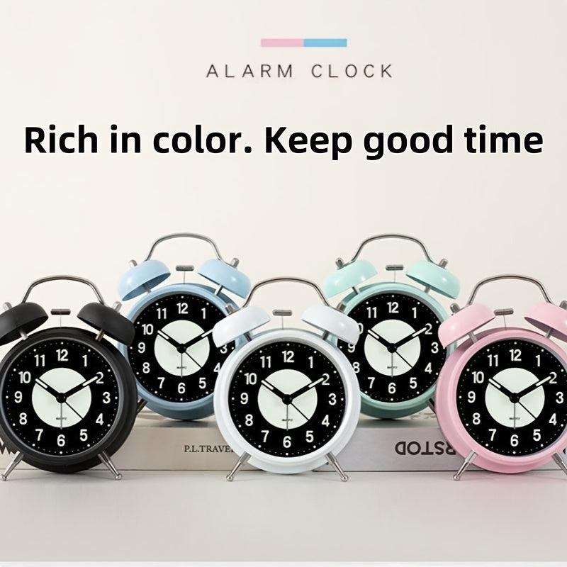 Maliben | LuminousTime - Elegant Metal Alarm Clock with Gentle Lighting for Peaceful Mornings and Nights