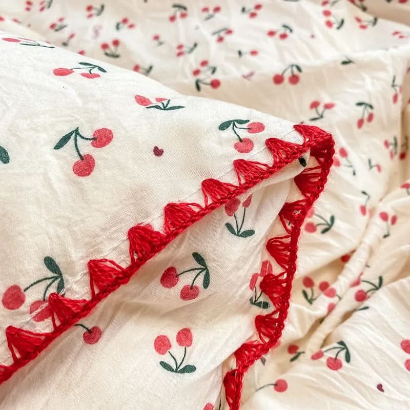 Maliben | Blossom & Berry Dream Bedding Set 4pcs Floral Duvet Cover
