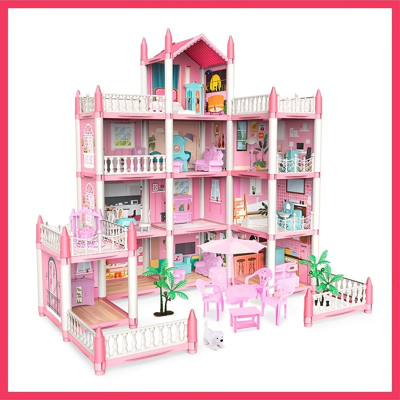 Maliben | Wonderland Dollhouse | Magical Mini World - Diy Princess Castle With Led Lighting